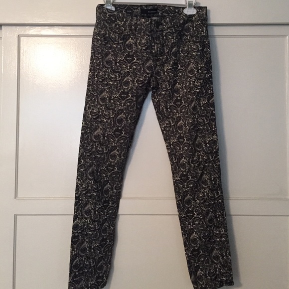 Kooples skinny Paisley patterned jean size 25"