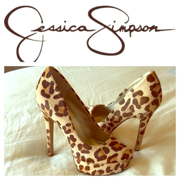 Jessica Simpson Shoes - Jessica Simpson calf hair leopard platform heels