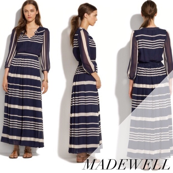 SALE! NWT Madewell Stripe Maxi Dress