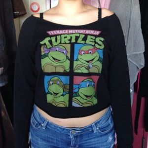 Teenage mutant ninja turtle crop sweater
