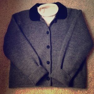 wool blazer with white turtleneck