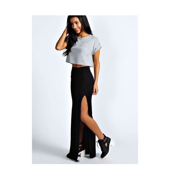 Split side maxi skirt