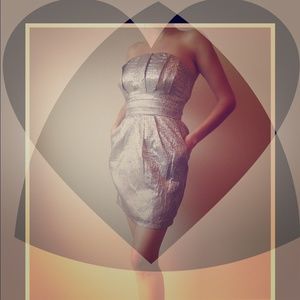 ASOS dress💗strapless, silver, gorgeous.Small size