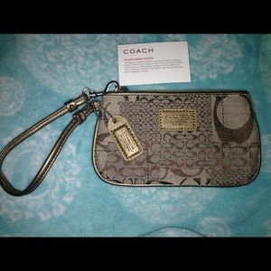 COACH Bronze Wristlet