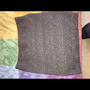 Grey leopard print skirt