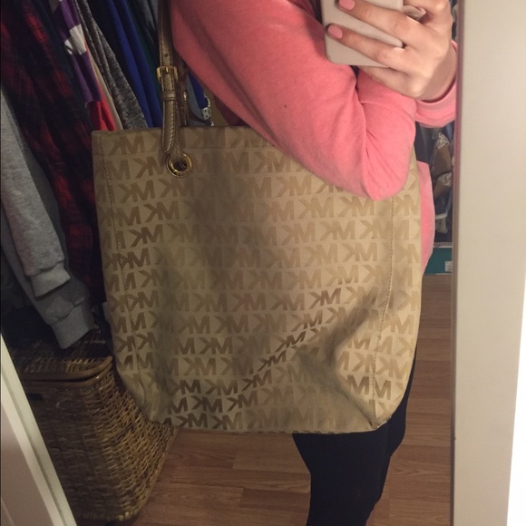 Gold Michael kors tote