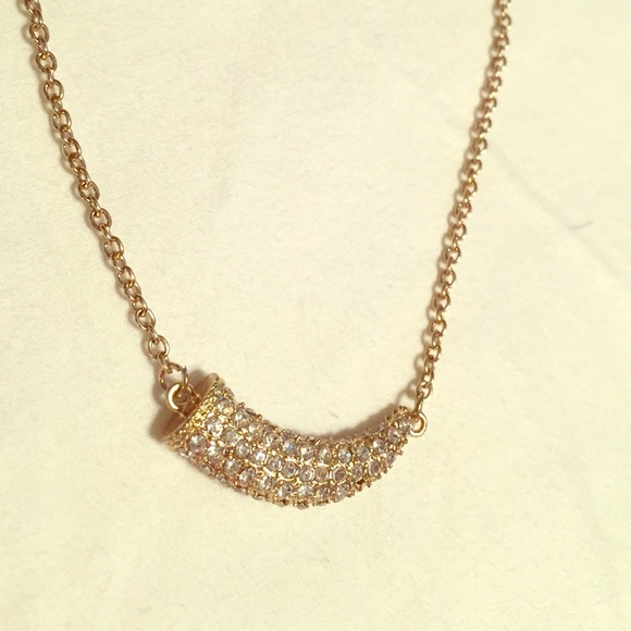 BKE Jewelry - Rhinestone Pave Horn Necklace