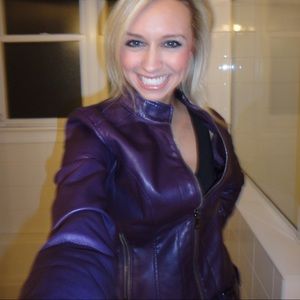 Dark purple pleather jacket!