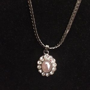 Vintage diamond and light lavender necklace