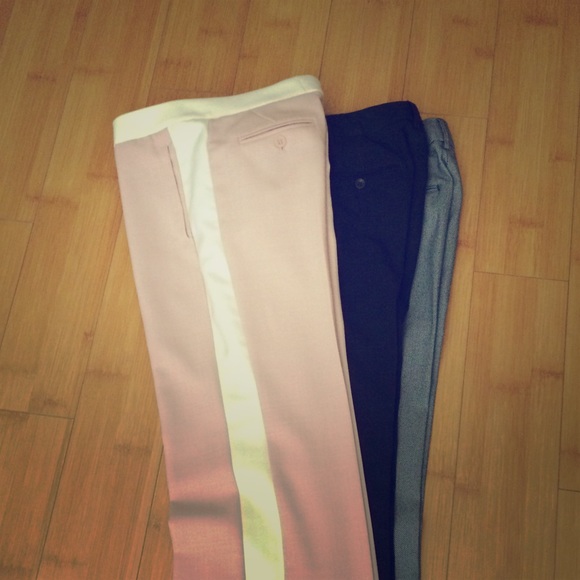 Club Monaco rose with white stripe work pants - Picture 1 of 3