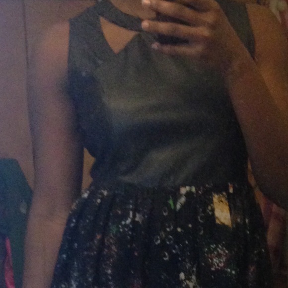 Leather top dress