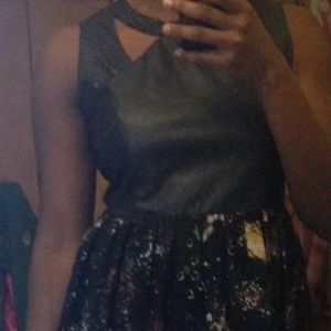 Leather top dress