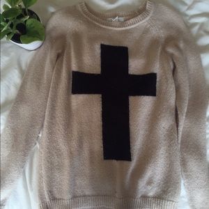 F21 Cross Sweater