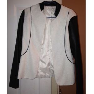 Nasty gal leather sleeve blazer