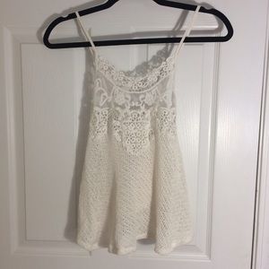 White knit tank top