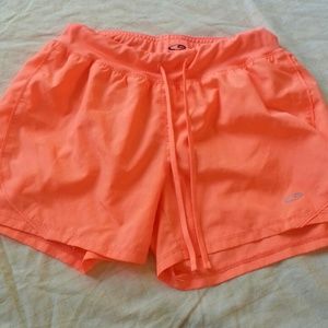 Neon pink runing shorts
