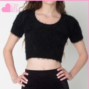 American Apparel Fuzzy Cropped Tee