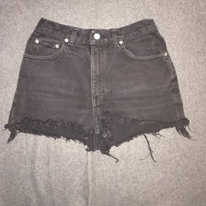 Old School Faded High-Waisted Shorts