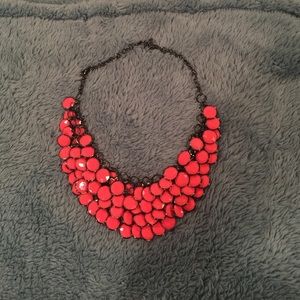 Adorable bright coral necklace!