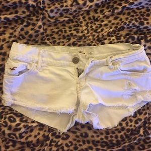 Hollister white Jean shorts