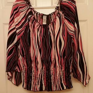 BEAUTIFUL Striped blouse with elastic waistband