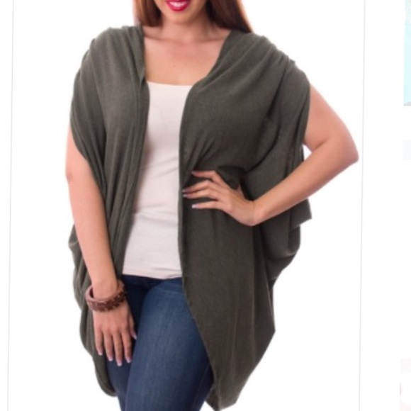 Tops - ❌SOLD❌ LAST ONE! OLIVE CARDIGAN IN 3XL