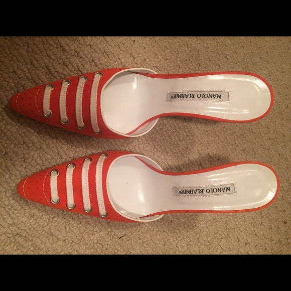 💃HP 5/2💃Manolo Blahnik Orange heels