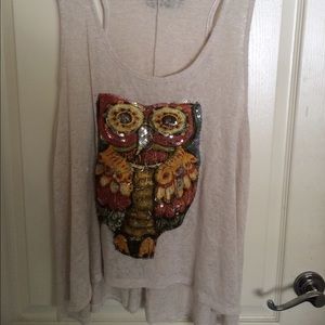 Owl Flowy Tank