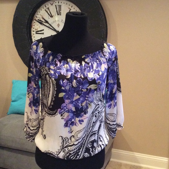Paisley 3/4 Sleeve Top - Picture 1 of 1