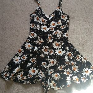 Flower printed romper