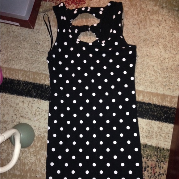 Woman's little polka dot bow dress sz M