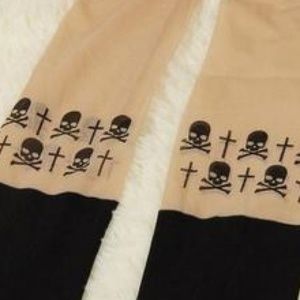 Skeleton And Cross Tattoo Tights