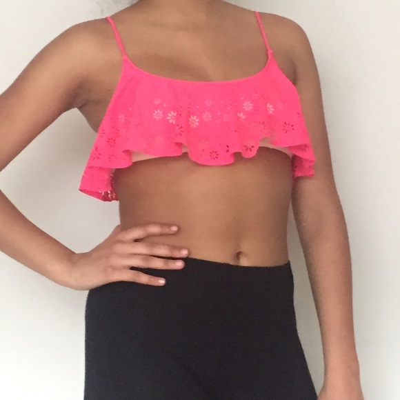 Pink bikini top