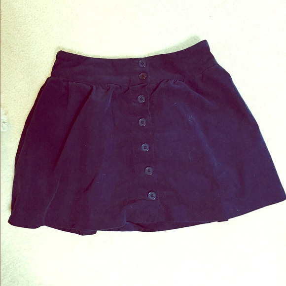 Navy blue corduroy skirt