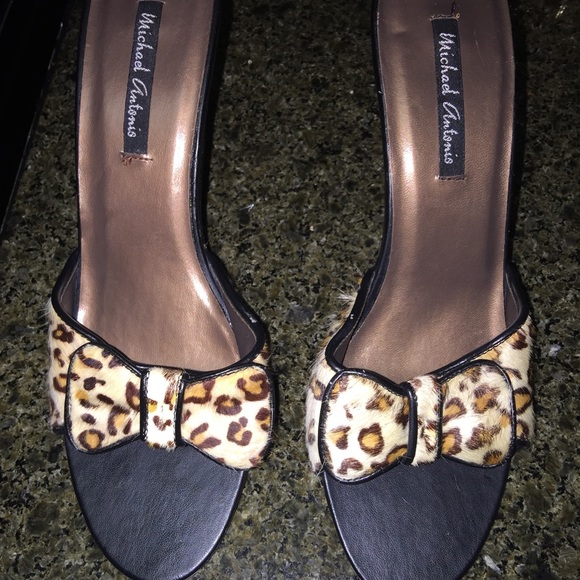 Leopard Slip on Heels