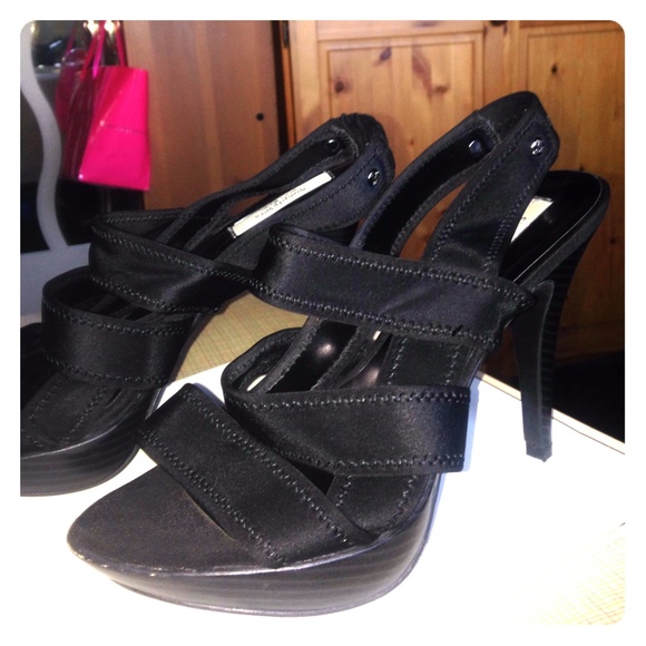 Heels with platform toe.