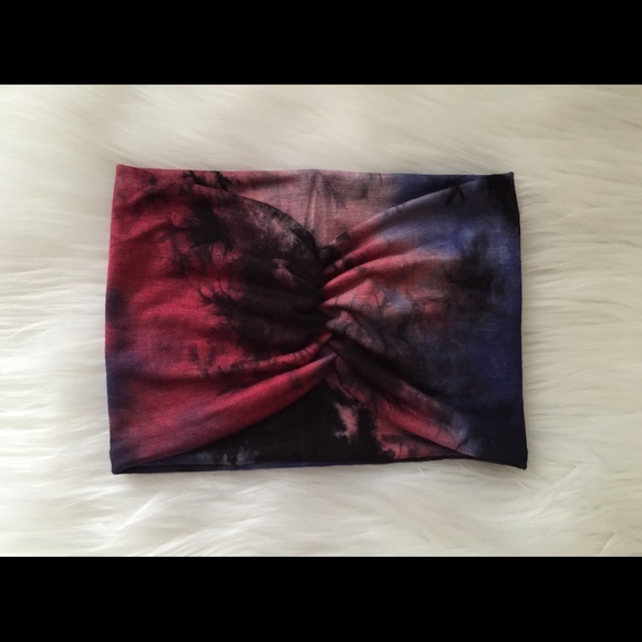 Scrunch style head wrap in Tie Dye - Picture 2 of 2