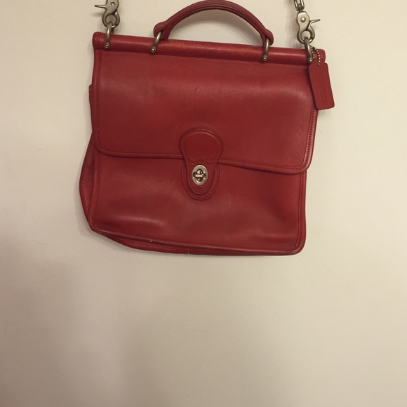 Red coach purse