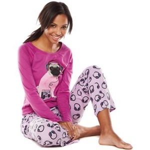 So by Kohl's 2-Piece Fleece Pug Pajamas