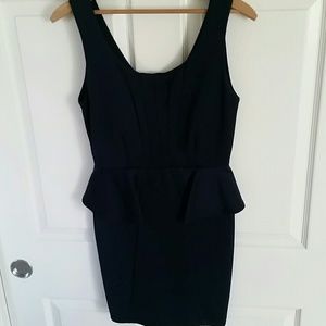Navy blue peplum dress