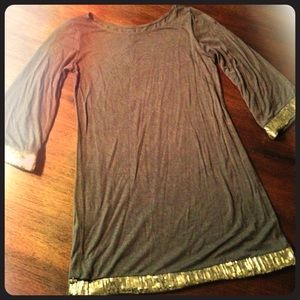Bring on the bling gray tunic