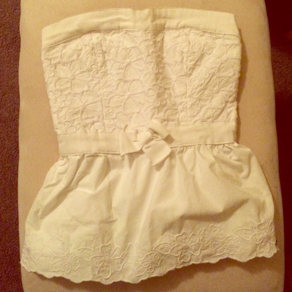 White hollister tube top