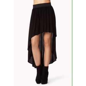 NEW Black High Low Skirt