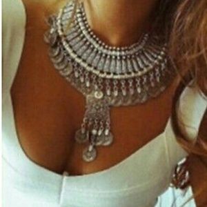 SOLD. Bohemian Style Coin Dangle Necklace