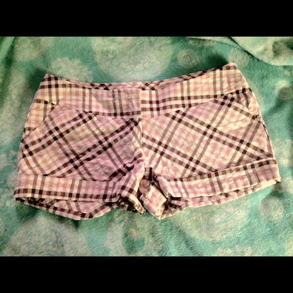 ❌SOLD❌ Gingham Brown/Pink/White Shorts