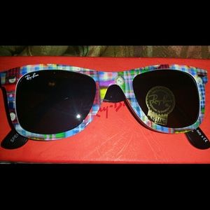 Brand New Ray Ban Plaid Wayfarer Sunglasses