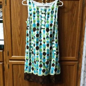 Kim Rogers Blue&Green Polkadot Dress