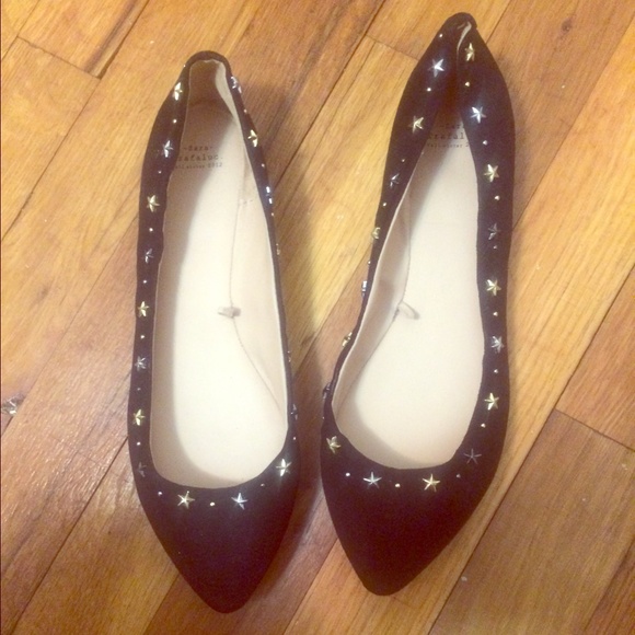 Zara suede flats