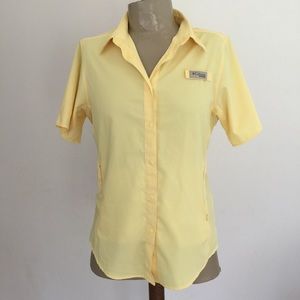 Columbia short sleeve yellow small new
