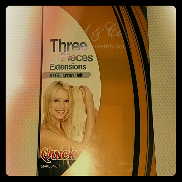 Three pieces blond extensions
